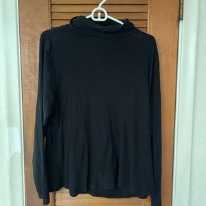 Black, ribbed turtleneck
